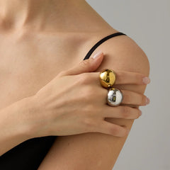 Y2K Style Chunky Aesthetic Dome Ring