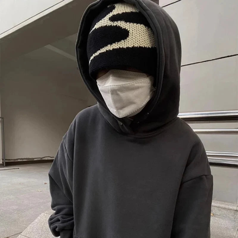 Y2K Subtle Waves Graphic Beanie