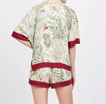 Y2K Summer Collared Two Piece Pyjamas