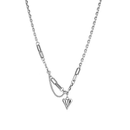 Y2K Sweet Peach Heart Pendant Necklace