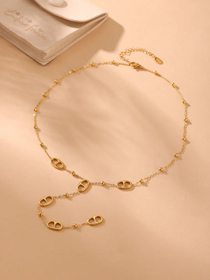 Y2K Tab Long Chain Necklace