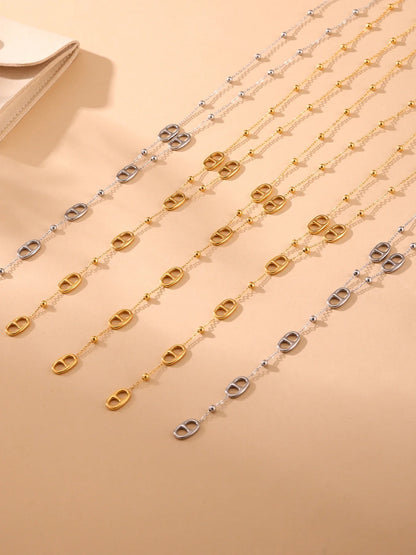 Y2K Tab Long Chain Necklace