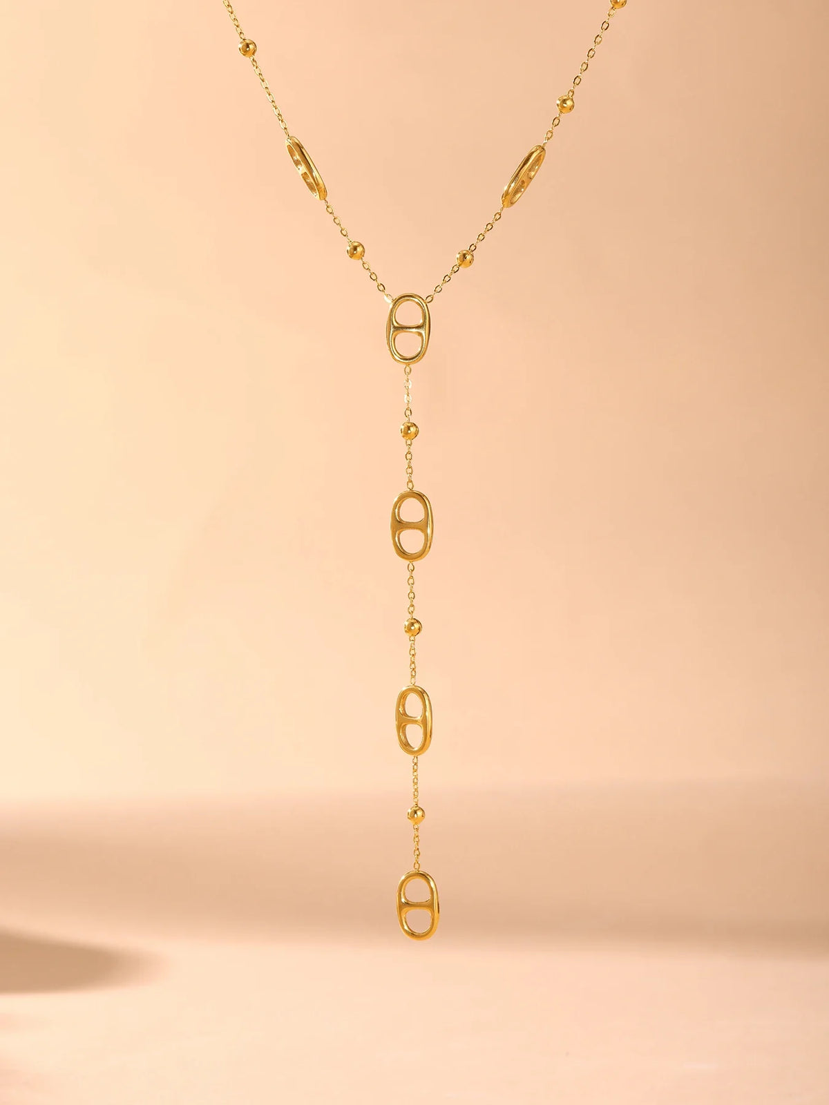 Y2K Tab Long Chain Necklace