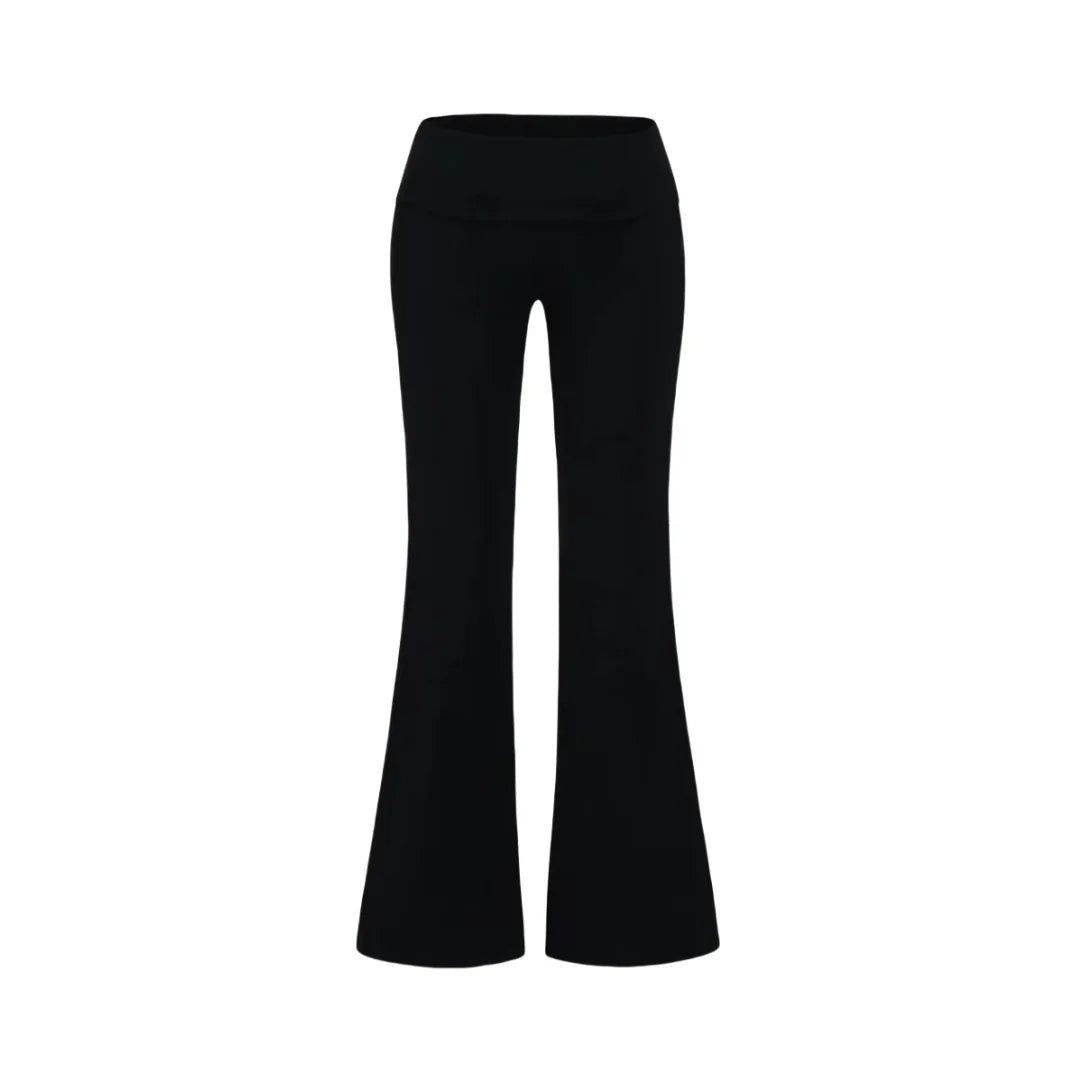 Y2K "The Classic" Folded Low Waist Cotton Jersey Flared Sweatpant Joggers Trousers