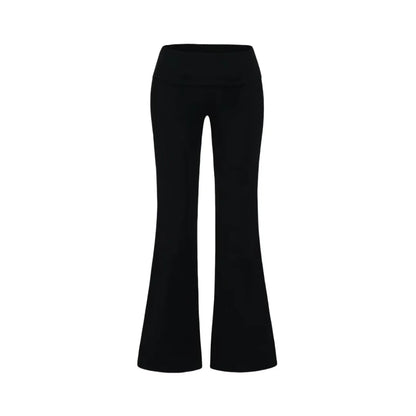 Y2K "The Classic" Folded Low Waist Cotton Jersey Flared Sweatpant Joggers Trousers