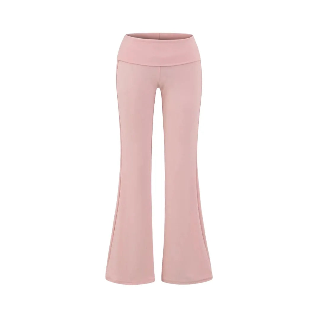 Y2K "The Classic" Folded Low Waist Cotton Jersey Flared Sweatpant Joggers Trousers