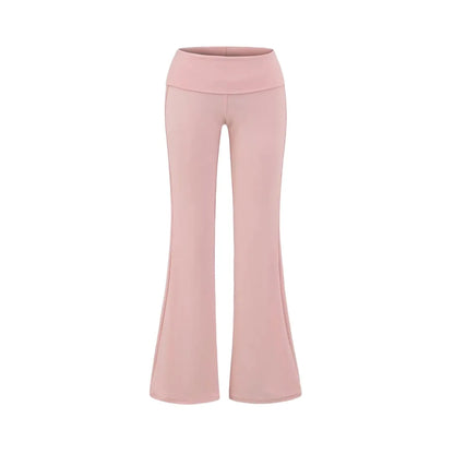 Y2K "The Classic" Folded Low Waist Cotton Jersey Flared Sweatpant Joggers Trousers