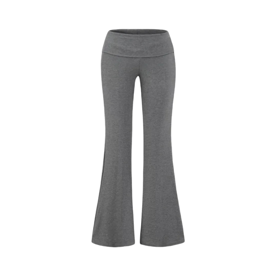 Y2K "The Classic" Folded Low Waist Cotton Jersey Flared Sweatpant Joggers Trousers