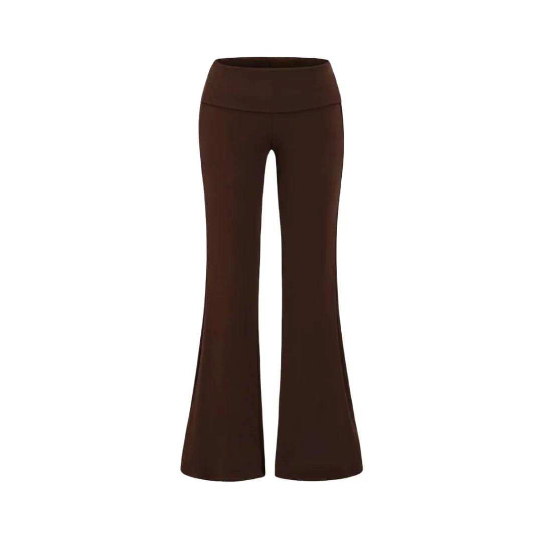 Y2K "The Classic" Folded Low Waist Cotton Jersey Flared Sweatpant Joggers Trousers