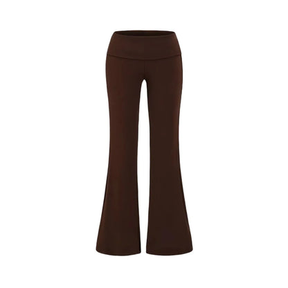 Y2K "The Classic" Folded Low Waist Cotton Jersey Flared Sweatpant Joggers Trousers