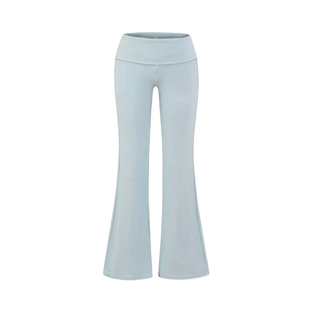 Y2K "The Classic" Folded Low Waist Cotton Jersey Flared Sweatpant Joggers Trousers