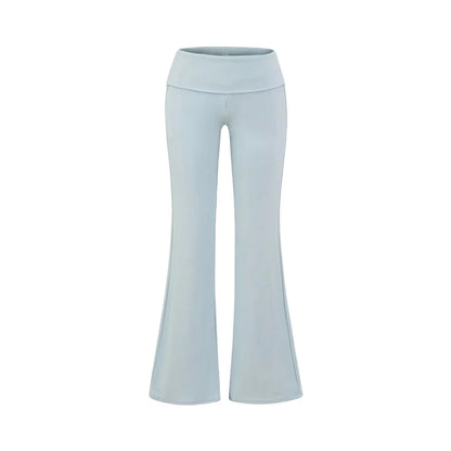 Y2K "The Classic" Folded Low Waist Cotton Jersey Flared Sweatpant Joggers Trousers