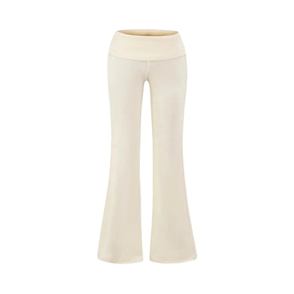 Y2K "The Classic" Folded Low Waist Cotton Jersey Flared Sweatpant Joggers Trousers
