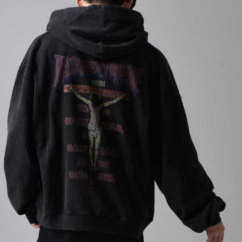 Y2K The Savoir Graphic Black Hoodie