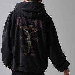 Y2K The Savoir Graphic Black Hoodie