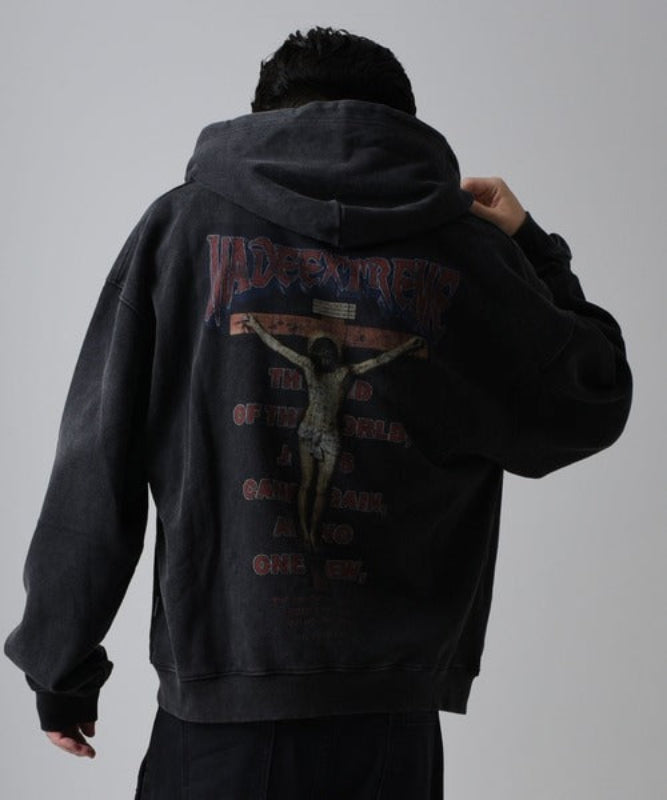 Y2K The Savoir Graphic Black Hoodie