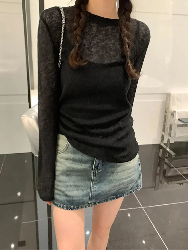 Y2K Thin Long Sleeve Summer Top