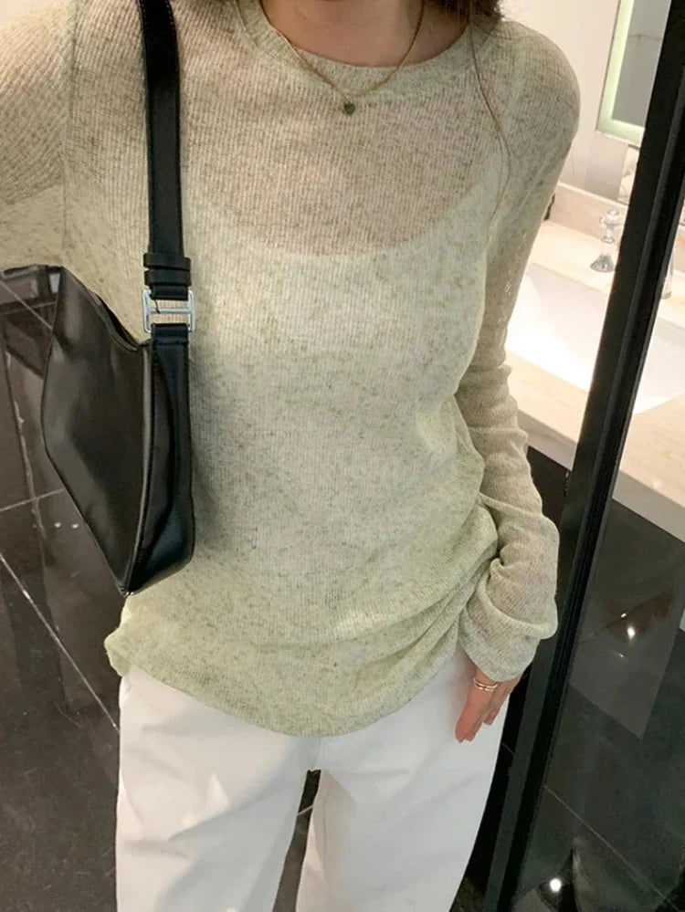 Y2K Thin Long Sleeve Summer Top