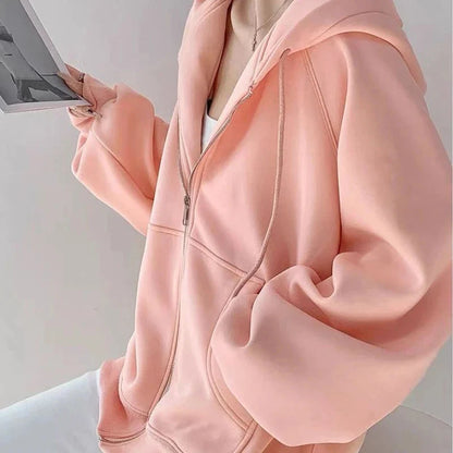 Y2K Thin Womens Full Zip Up Hoodie