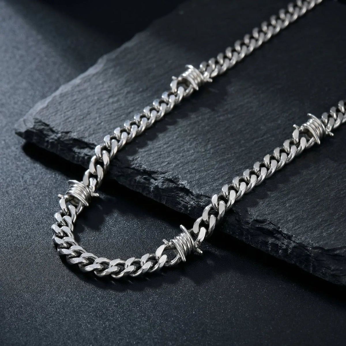 Y2K Thorns Barbed Cuban Chain Necklace