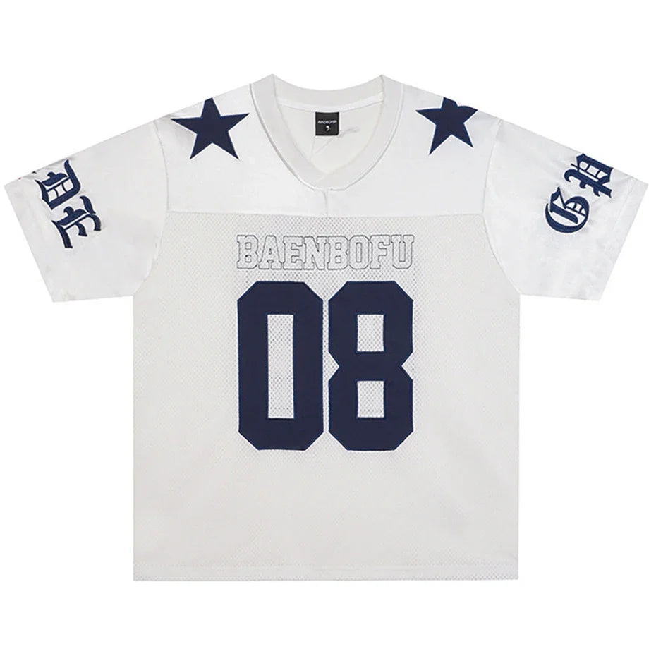 Y2K Two Stars Football Jersey
