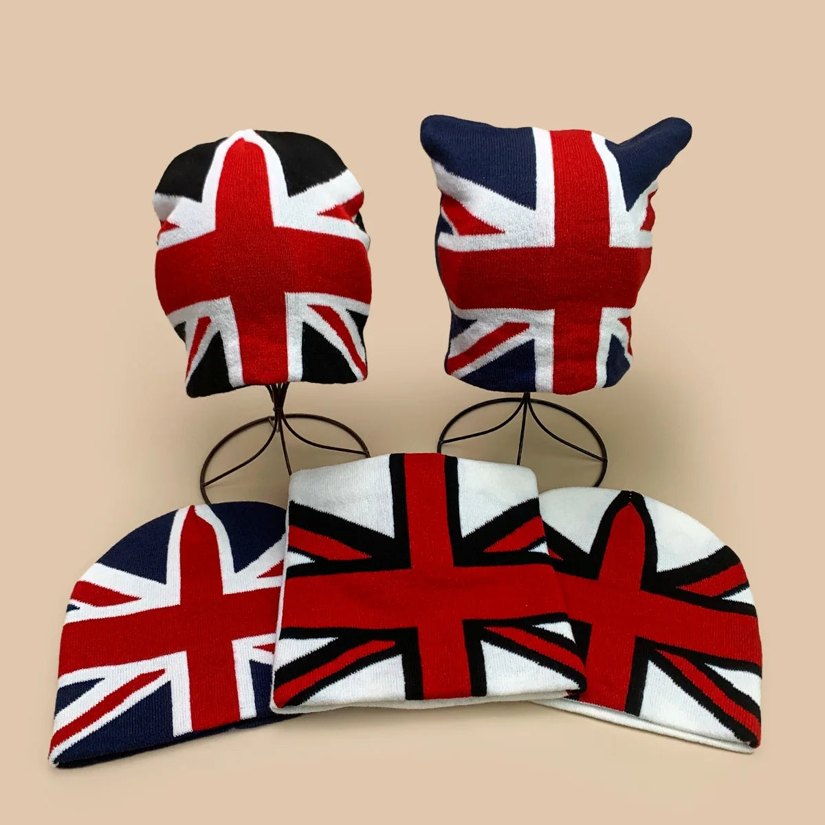 Y2K Union Jack Graphic Beanie