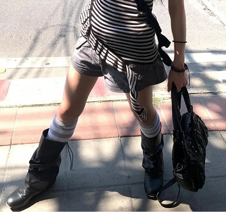 Y2K Vintage High Waist Cargo Shorts