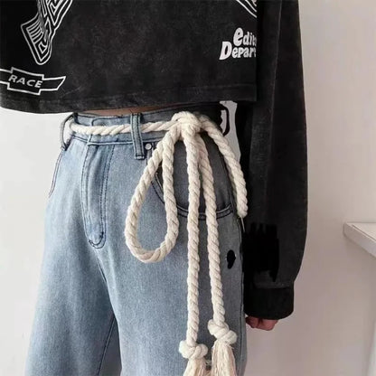 Y2K Vintage Thick Rope Belt