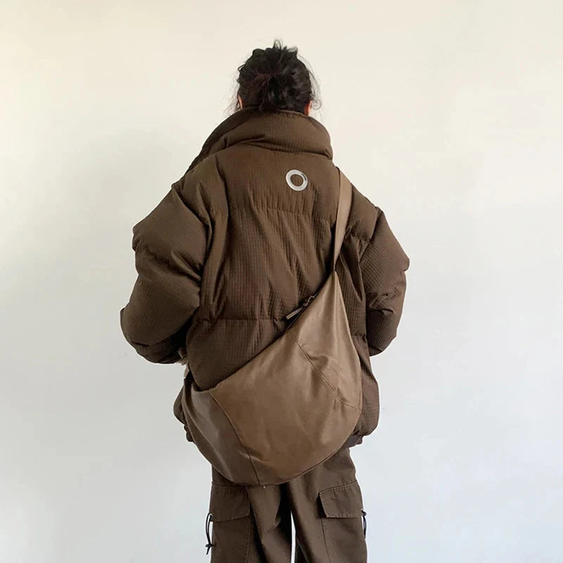Y2K Waffle Shell Padded Puffer Jacket Coat