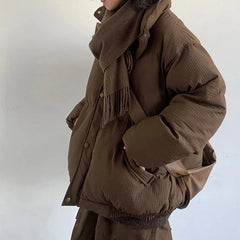Y2K Waffle Shell Padded Puffer Jacket Coat