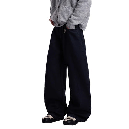 Y2K Washed Distressed Baggy Denim Curved Barrel Jeans