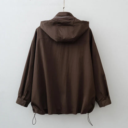 Y2K Waterproof Adjustable Long Windbreaker Jacket Coat