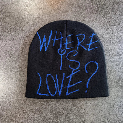 Y2K "Where Is Love?" Graphic Beanie