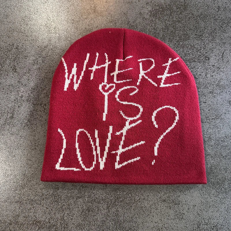 Y2K "Where Is Love?" Graphic Beanie