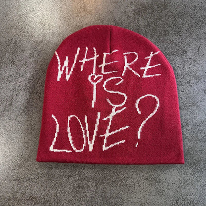 Y2K "Where Is Love?" Graphic Beanie