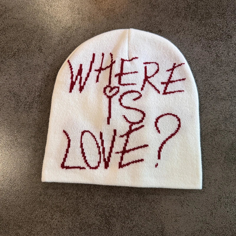 Y2K "Where Is Love?" Graphic Beanie