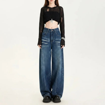 Y2K Wide Leg Baggy Barrel Jeans