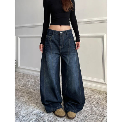 Y2K Wide Leg Baggy Denim Boot Cut Barrel Jeans