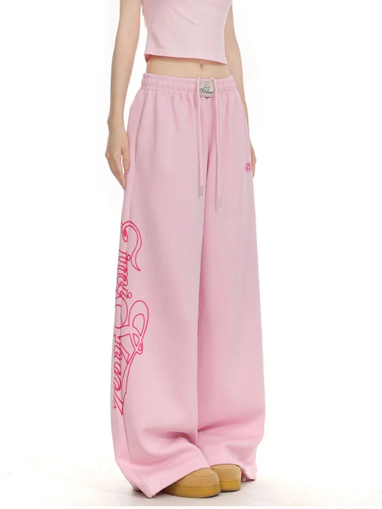 Y2K Wide Leg High Waist Sweatpants Joggers Trousers