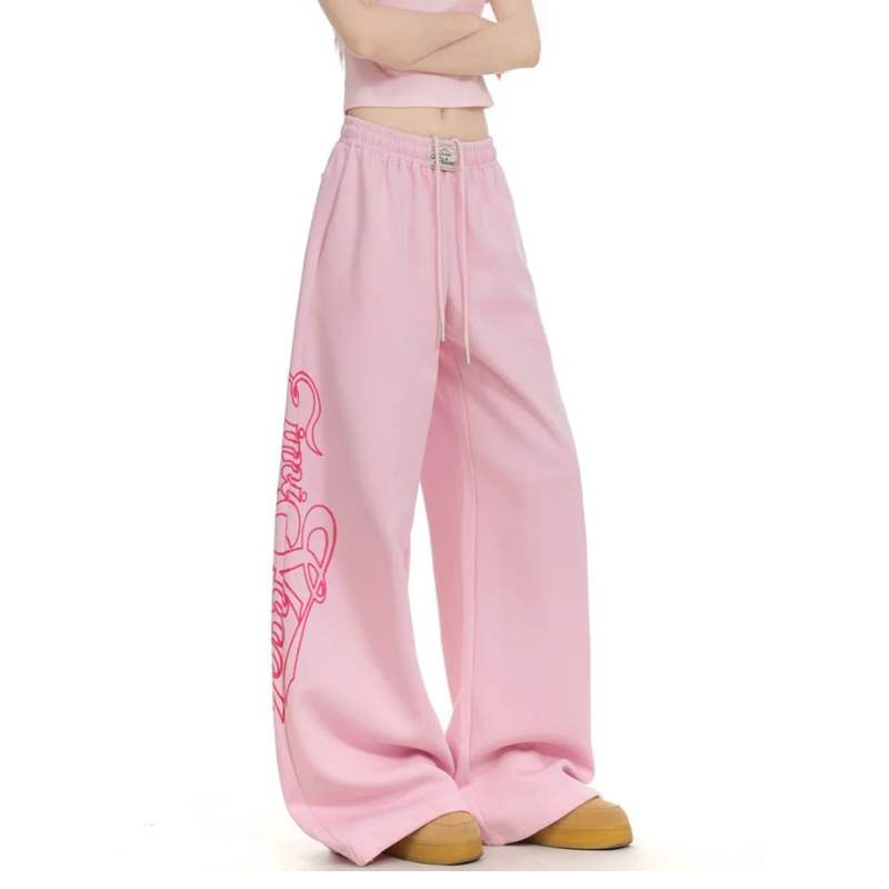 Y2K Wide Leg High Waist Sweatpants Joggers Trousers