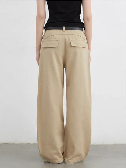 Y2K Wide Leg Workwear Boyfriend Fit Jeans