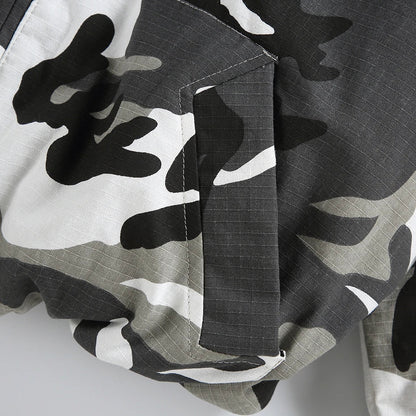 Y2K Winter Camo Hooded Jacket Coat