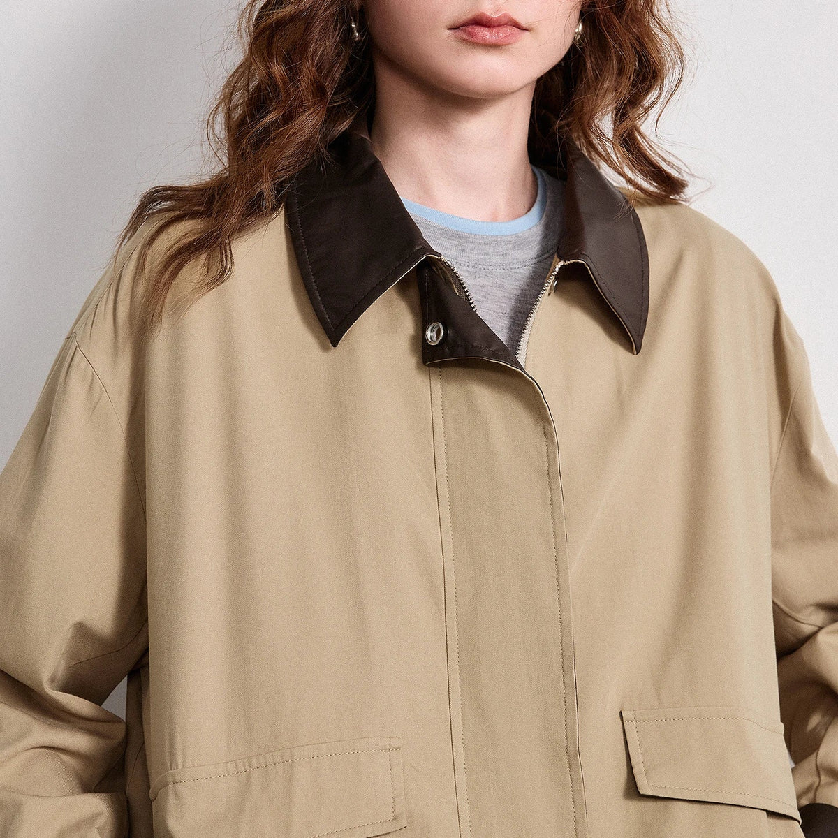 Y2K Womens Barn Style Trench Coat