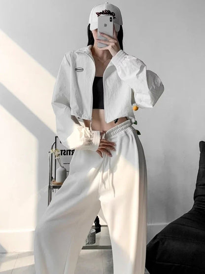 Y2K Womens Cropped Athleisure Jacket