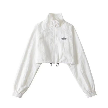 Y2K Womens Cropped Athleisure Jacket