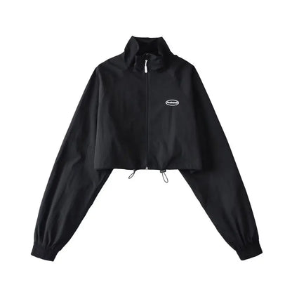 Y2K Womens Cropped Athleisure Jacket
