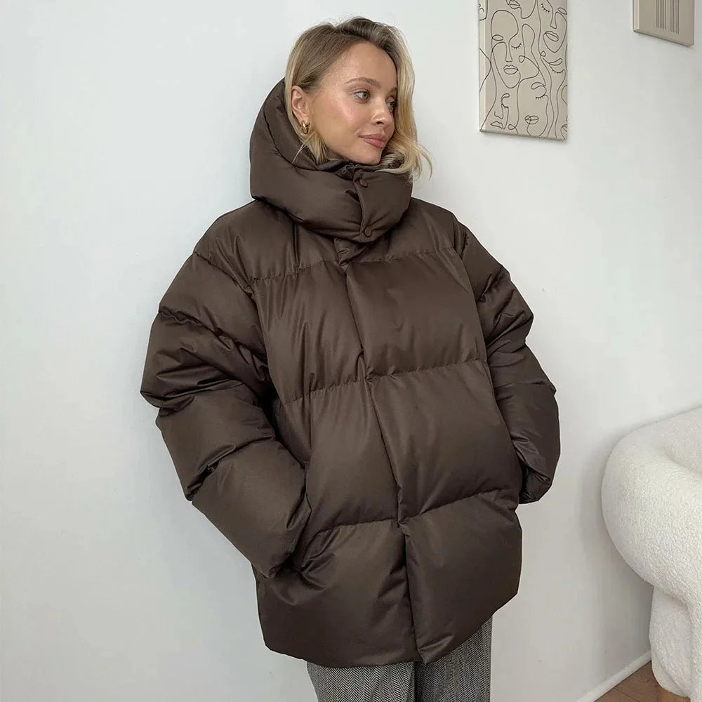 Y2K Womens Hooded Puffer Jacket Coat
