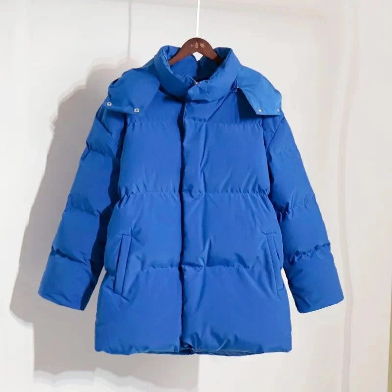 Y2K Womens Hooded Puffer Jacket Coat