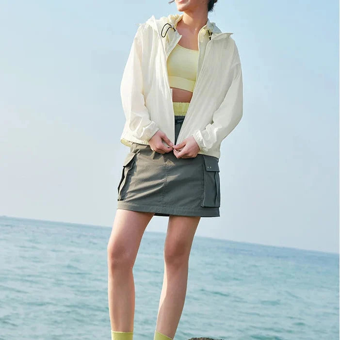 Y2K Womens Loose Hooded Windbreaker Coat