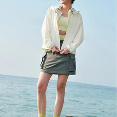 Y2K Womens Loose Hooded Windbreaker Coat